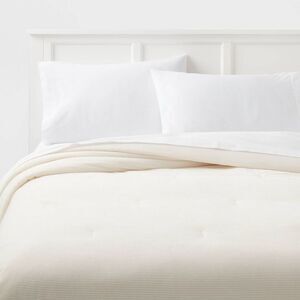Room Essentials - Full/Queen Corduroy Plush Comforter Ivory - Room E Ivory